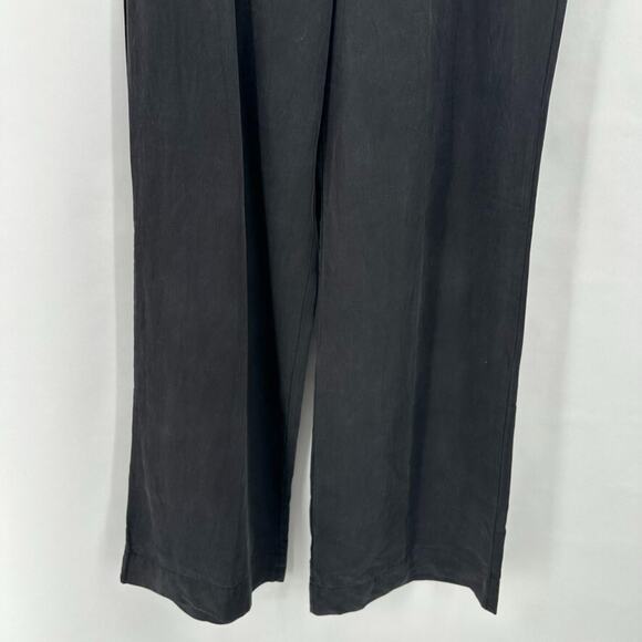 Sundance Wide‎ Leg Pants Womens 12 Black 100% Tencel Pockets Coastal Preppy City - Picture 3 of 11
